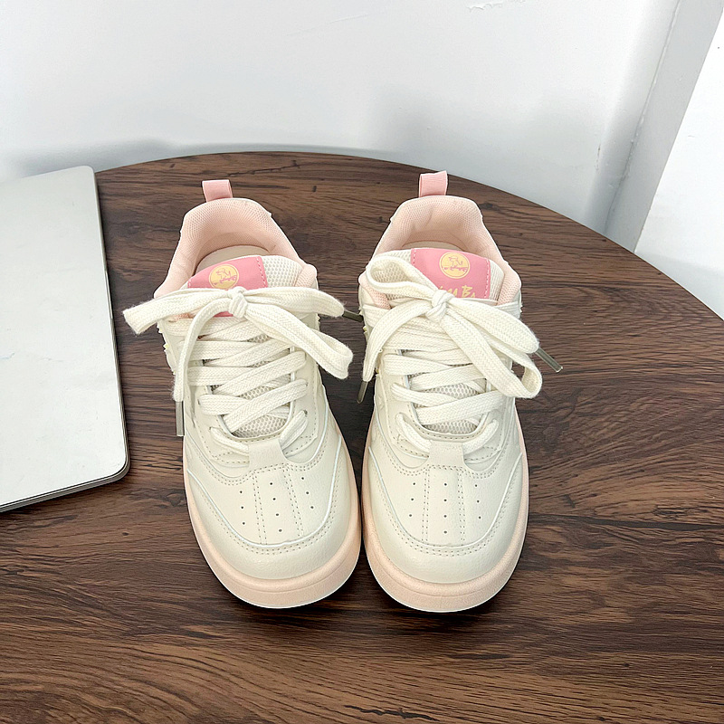 Women's platform shoes fashionable style low-top round-toe women's shoes versatile niche white shoes canvas shoes