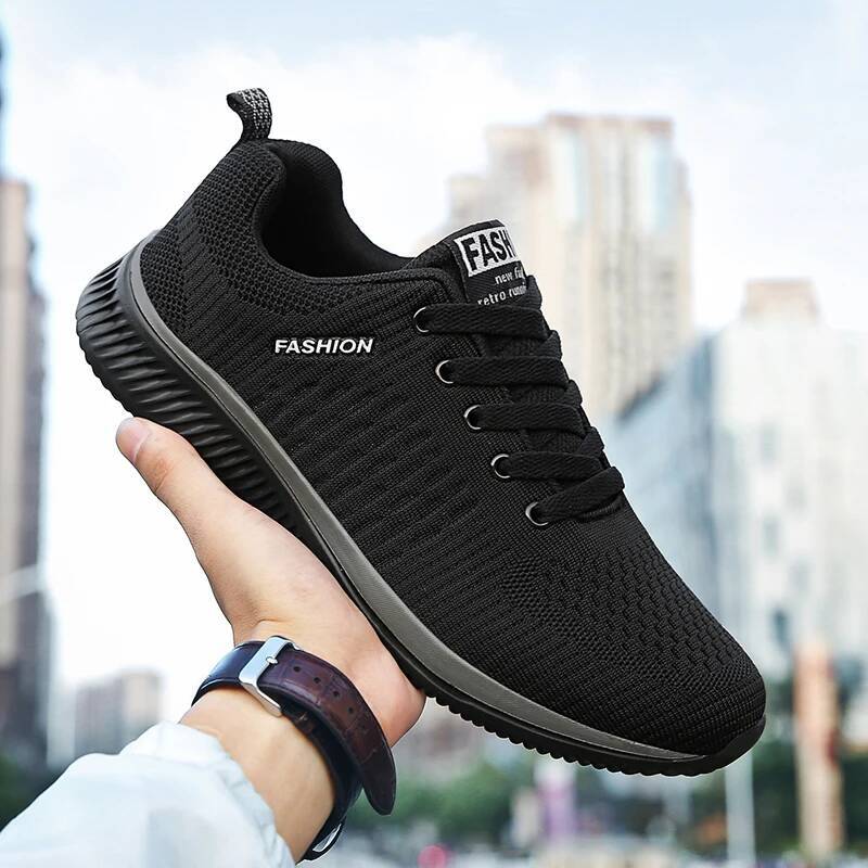 Sports for Black Casual Men Knit Sneakers Breathable Athletic Running Walking Gym Shoes ddmysaturn