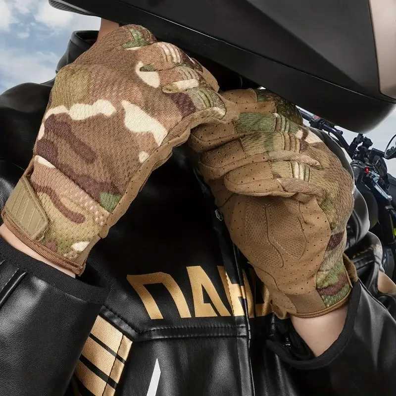 Touch Screen Tactical Gloves Men Camouflage Paintball Shooting Airsoft Combat Hunting Shockproof Full Finger Bicyc GlovesXJ250904