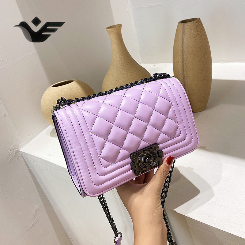 Feiyan Free Shipping New Designer Bag Luxury Shopping Bag Foreign Trade Fashion Small Chanel Style Quilted Chain Bag Elegant Women's Bag
