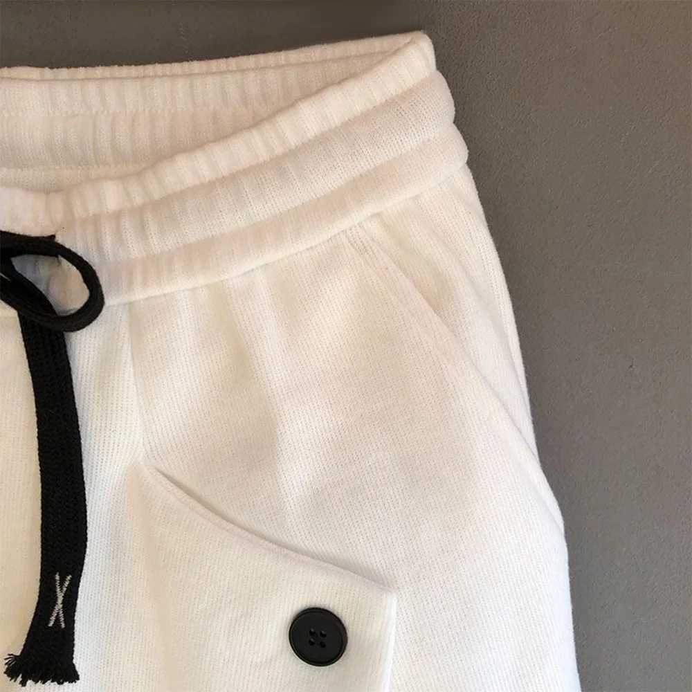 2025 Spring Thin Sweatpants MenS Casual SlimFitting Pants Solid Color Loose Wide Crotch Harem Pants Trendy Pleated LeggingsXJ250904