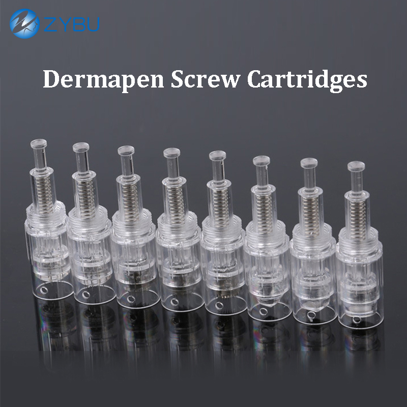 Professional-grade Dermapen Replacement Cartridge Set - Nano Tip Screw Micro Needles Tool Derma Pen Accessory 9 12 24 36 42 Pins 3D 5D Round Nano