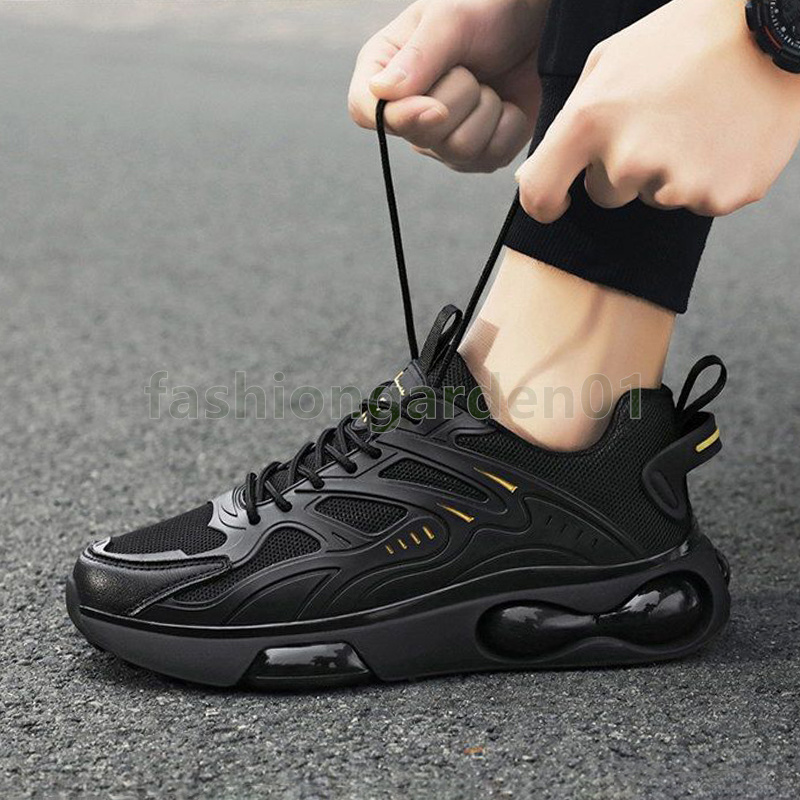 designer shoes mesh breathable sneakers casual mens shoes thick-soled shock-absorbing trainers black fashion trend daddy shoes size 39-44