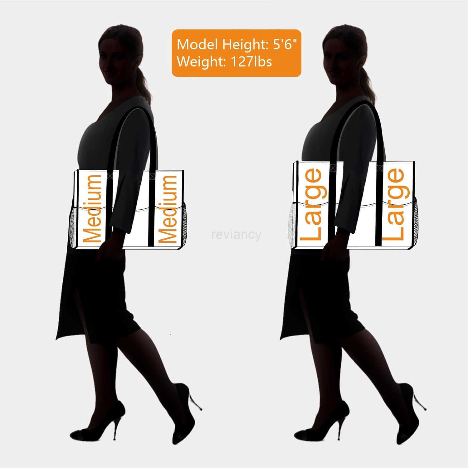 Water Resistant Tote Bag with 13 Pockets Top Zipper Closure Thick Bottom Support for Working WomenW250904