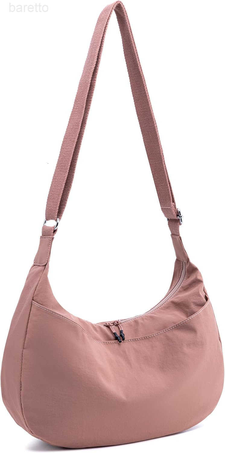 Lightweight Crescent Bag Nylon Crossbody Bags for Women MultiPocket Sling Hobo Luna Bag Womens Shoulder Handbag for Travel M250903