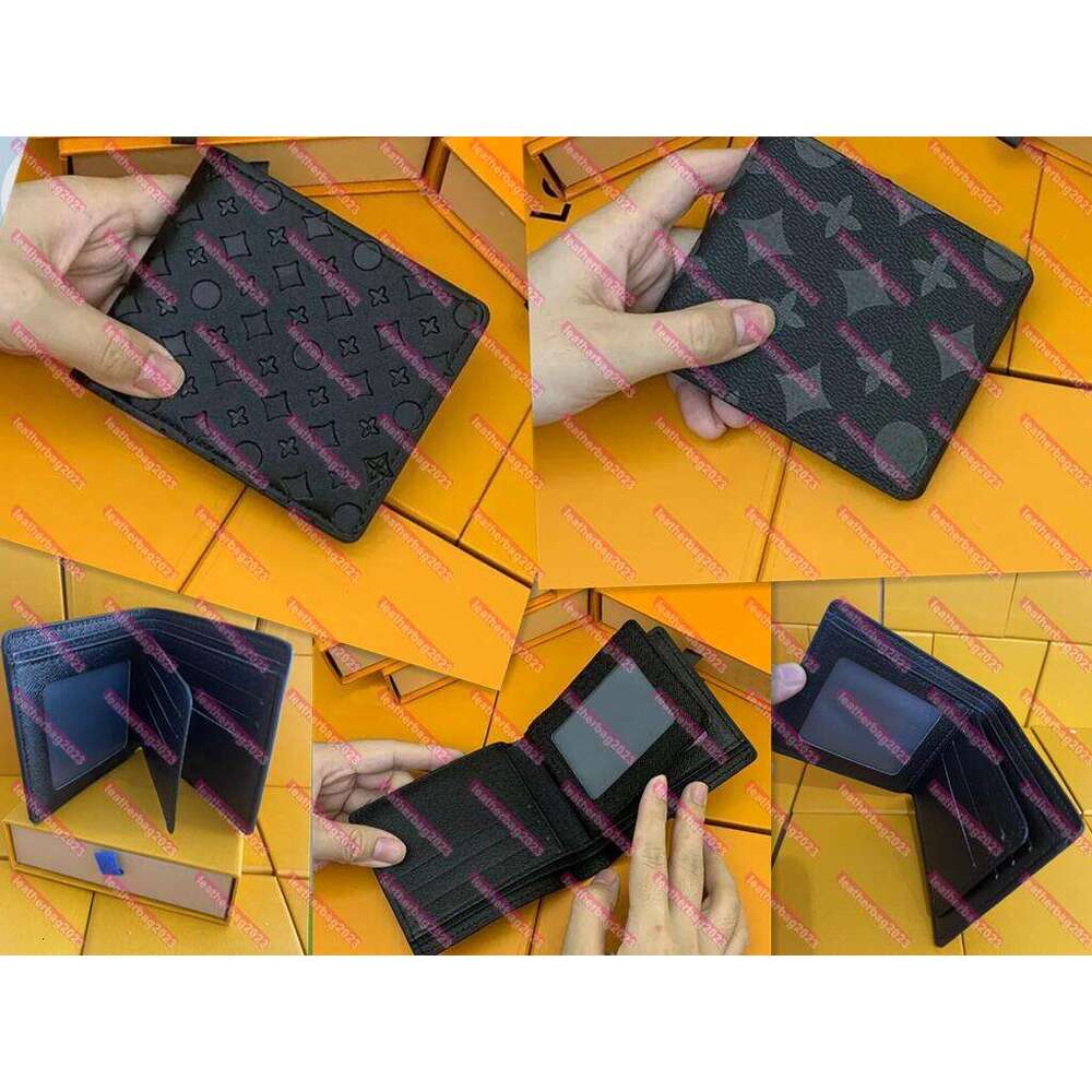 High quality Designers Luxury Genuine Leather Wallets cardholder France Paris plaid style billfold luxurys mens women short wallet High-end Purse Crossbody Bag