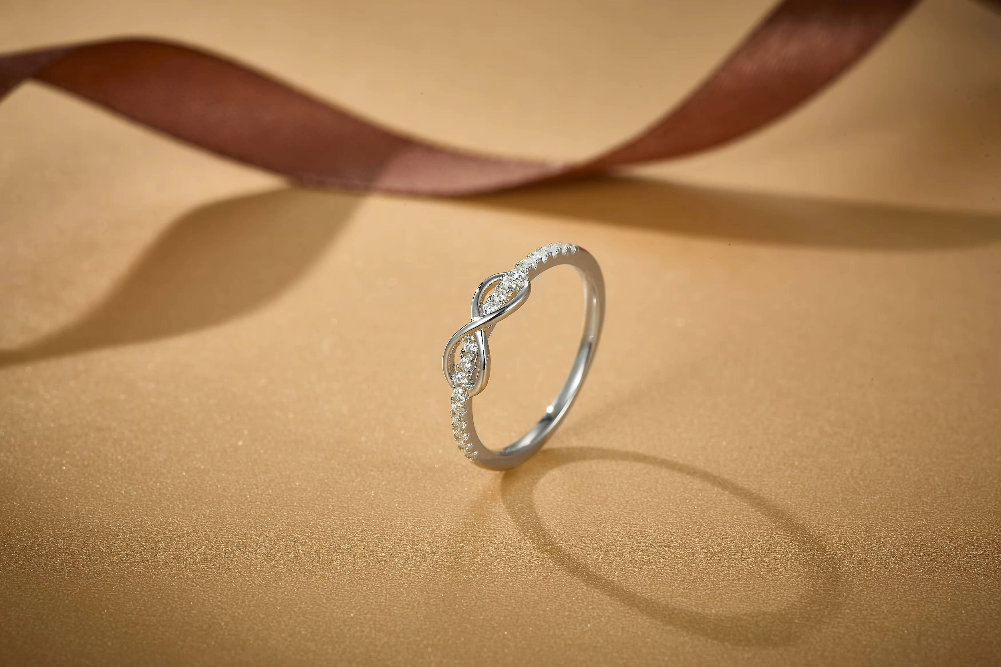 Brand New Moissanite Engagement Ring Eternity Round Brilliant Cut VVS Moissanite Diamond Band Ring