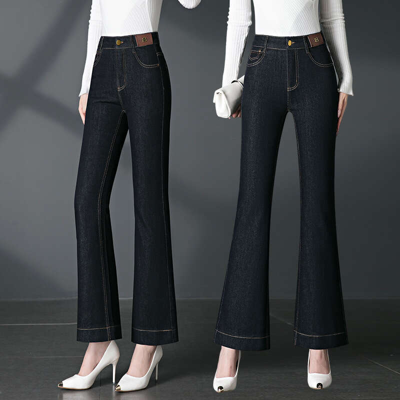 womens jeans Flared Jeans Women, New High-Waisted Slimming Pants for Spring and Autumn, Petite Slim Fit, Premium Commuting Fashionable Elegant 2091