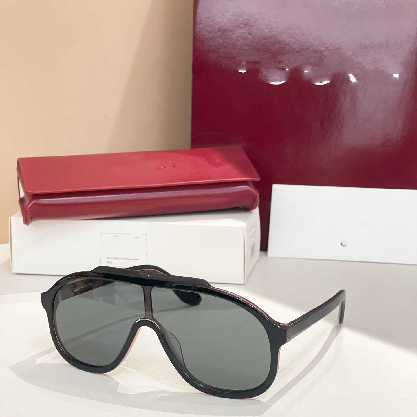 High Quality Luxury Brand Fashion Design Sense Style Ins Same Onepiece Sunglasses Personality Plate Tide Gg1038s