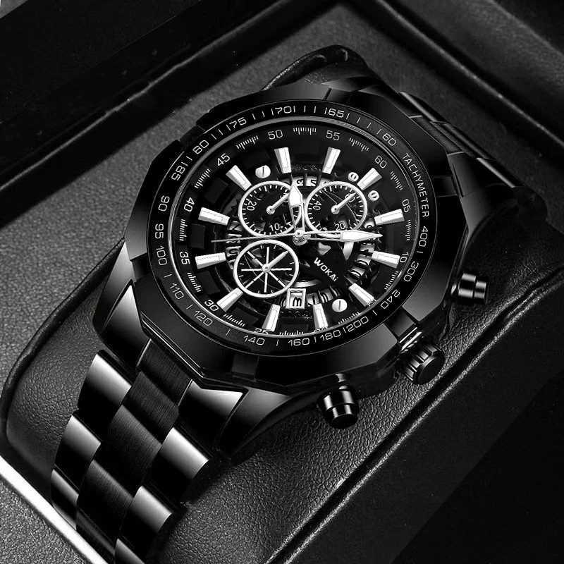 WOKAi DESIGN quartz 40MM Ceramic GMT quartz Watches 30m Waterproof Classic Fashion Luxury Autatic Watch For Men X250904