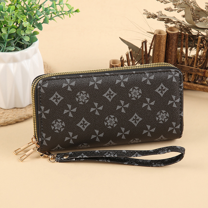 Luxury Brand Designer Wallet Vintage Handbag for Women Fashion Beauty Exquisite Long Buckle Multi-Card Slot Coin Purse Large Banknote Wallet