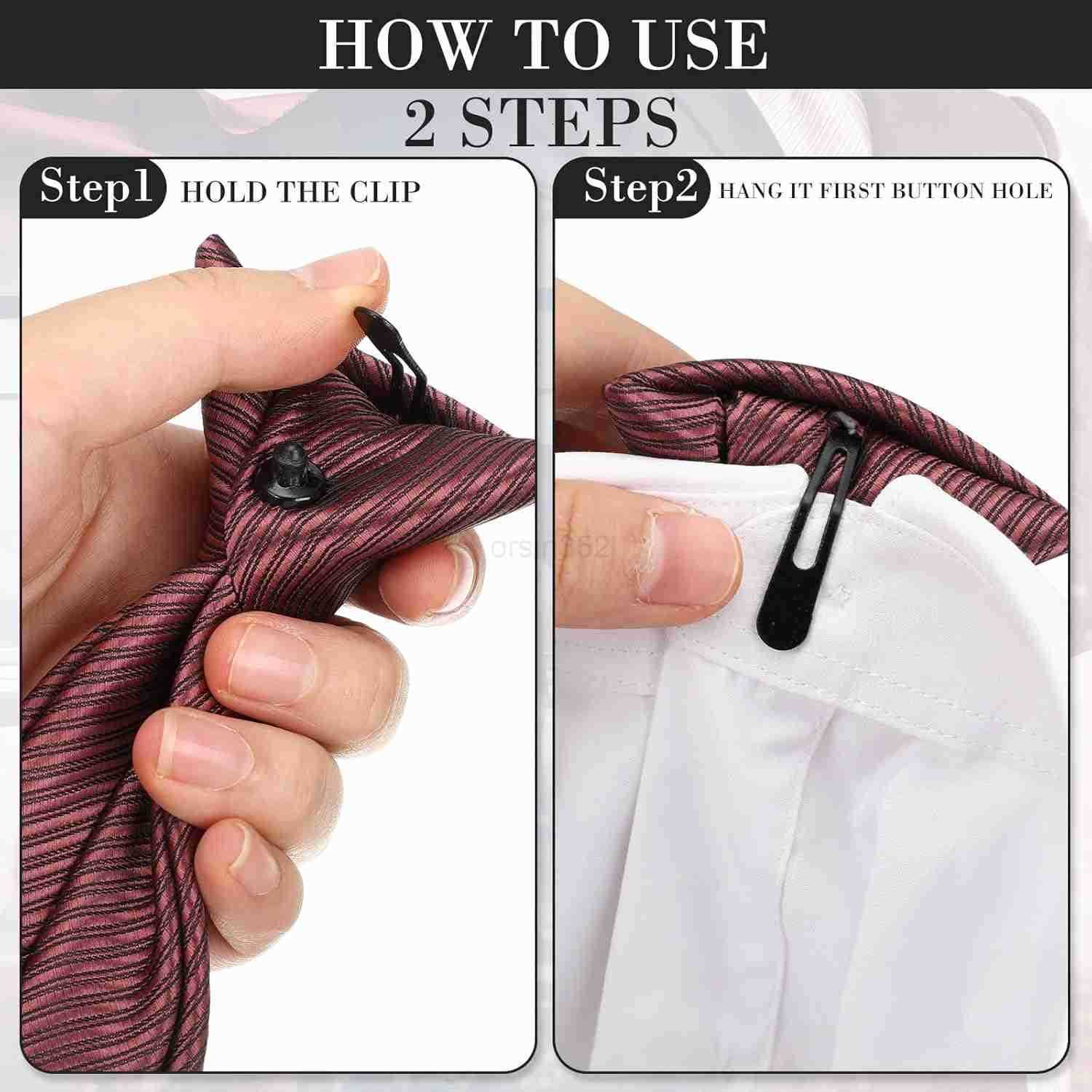 6 Pcs Clip on Tie for Men Clip on Easy Necktie Striped Solid Plaid Dots Mixed Lot Tie for Office School 20 Inch Business StyleW250904