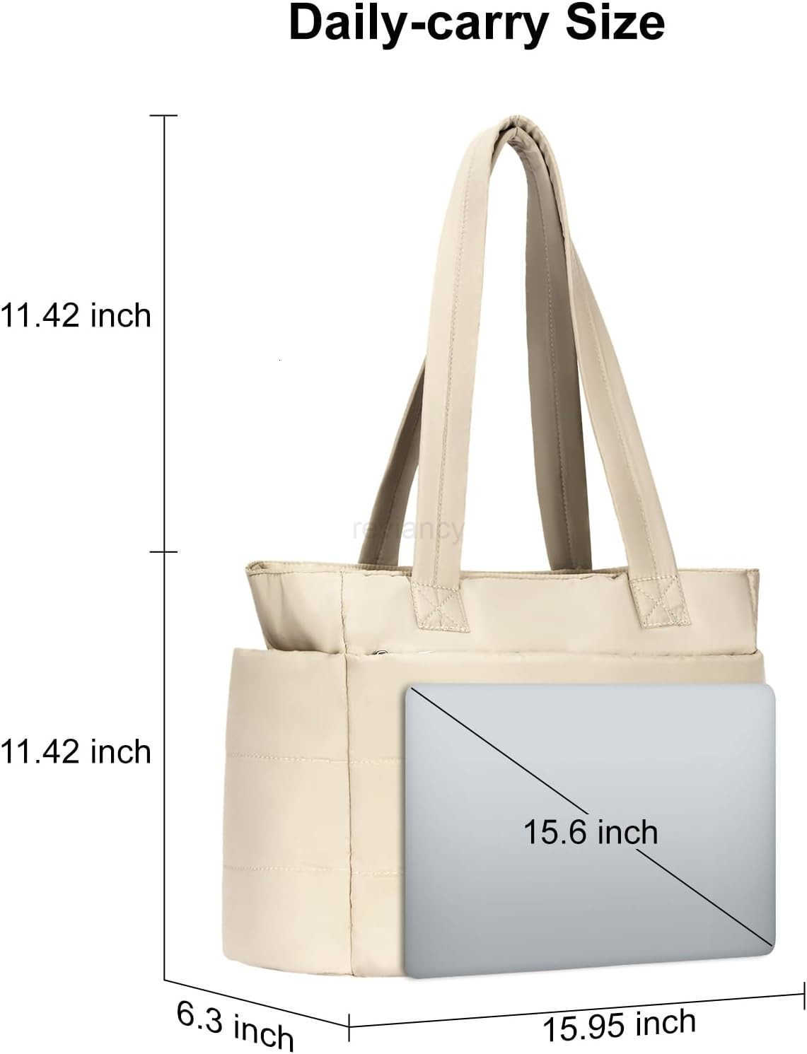 Tote Bag for Women Puffer Quilted Handbag with Compartments Lightweight Puffy Shoulder Bag for Travel Work GymW250904