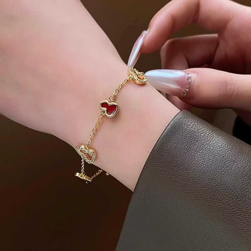 Zircon gourd patchwork bracelet, fashionable commuting jewelry