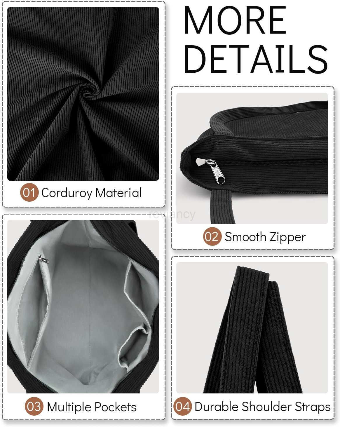 Tote Bag for WomenHobo HandBags with ZipperLarge Capacity Casual Shoulder Handbags with Inner PocketsW250904