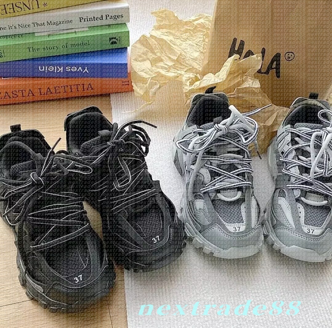 Brand Sneakers Track Runners Designer Platform All Black white Multicolor Pink Blue Grey Ancien Daddy men women trainers Tennis Shoes Designer Runners k035