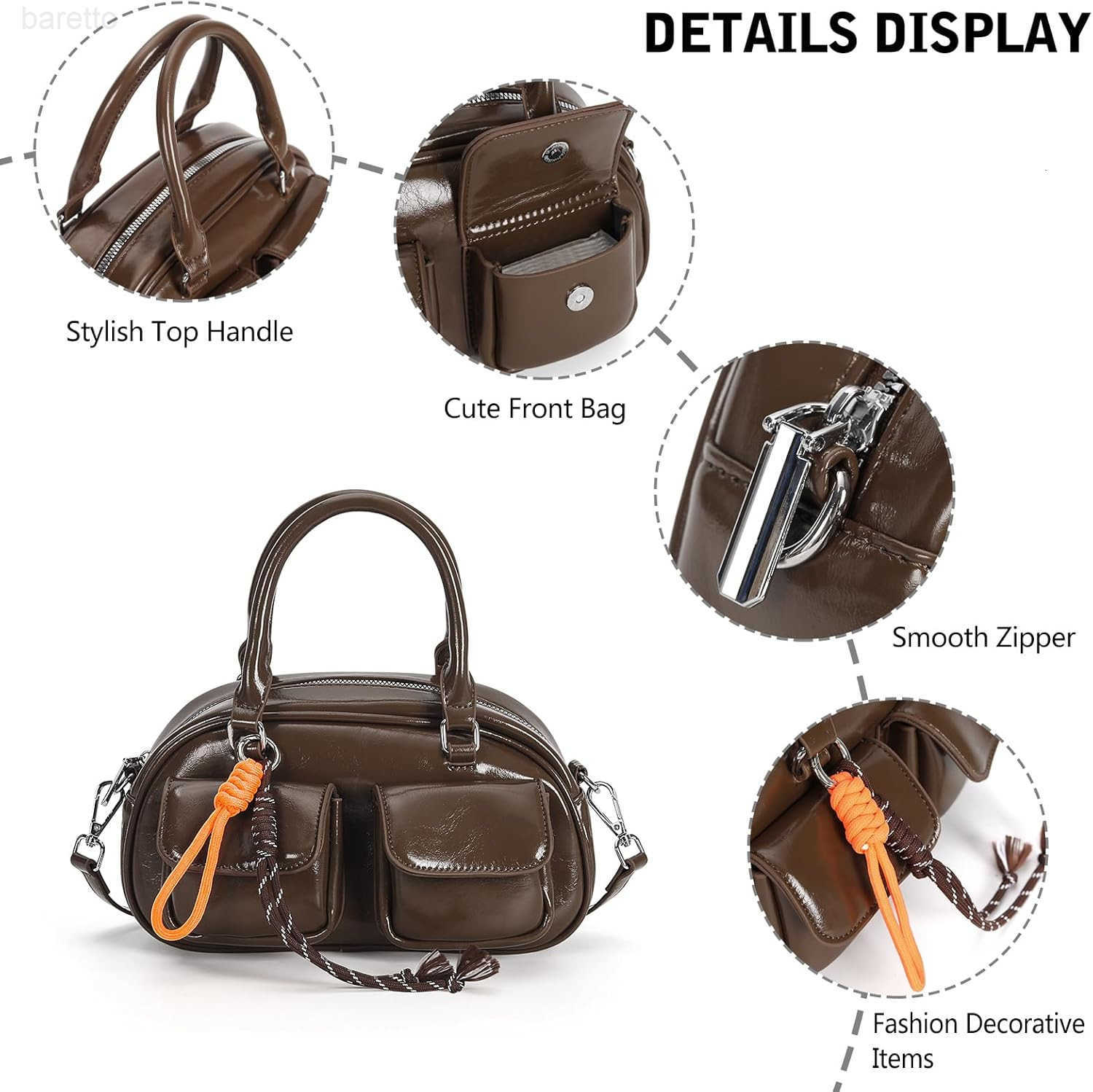 Crossbody Bags for Women Leather Barrel Bags Trendy Ladies Shoulder Bag Top Handle HandBag Satchel Bags for Women M250903
