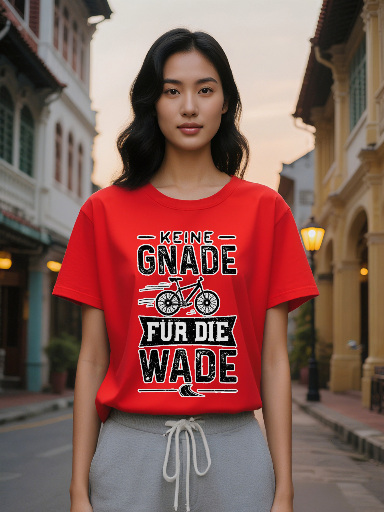 Large XL Graphic T-Shirt Bold Lettering Bicycle Print Black with White Design Round Neck Summer Tee Washable Plus Size