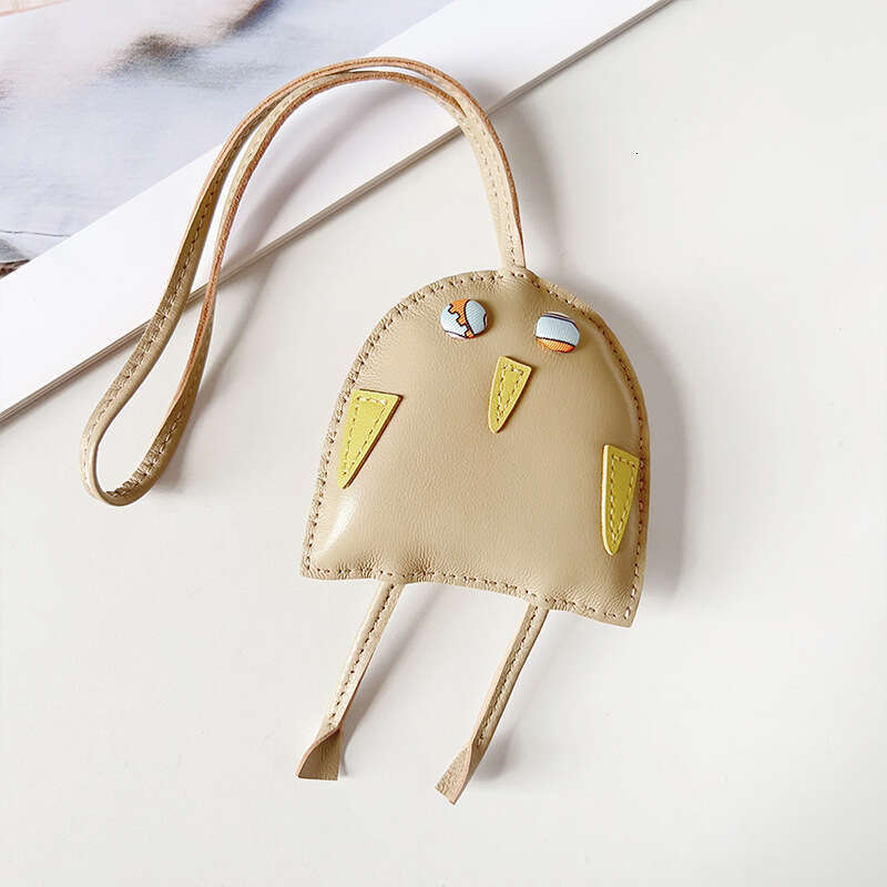 DHEssentials 2025 Owl Keychain, Hand - Stitched Leather Car Mirror Hanging Ornament