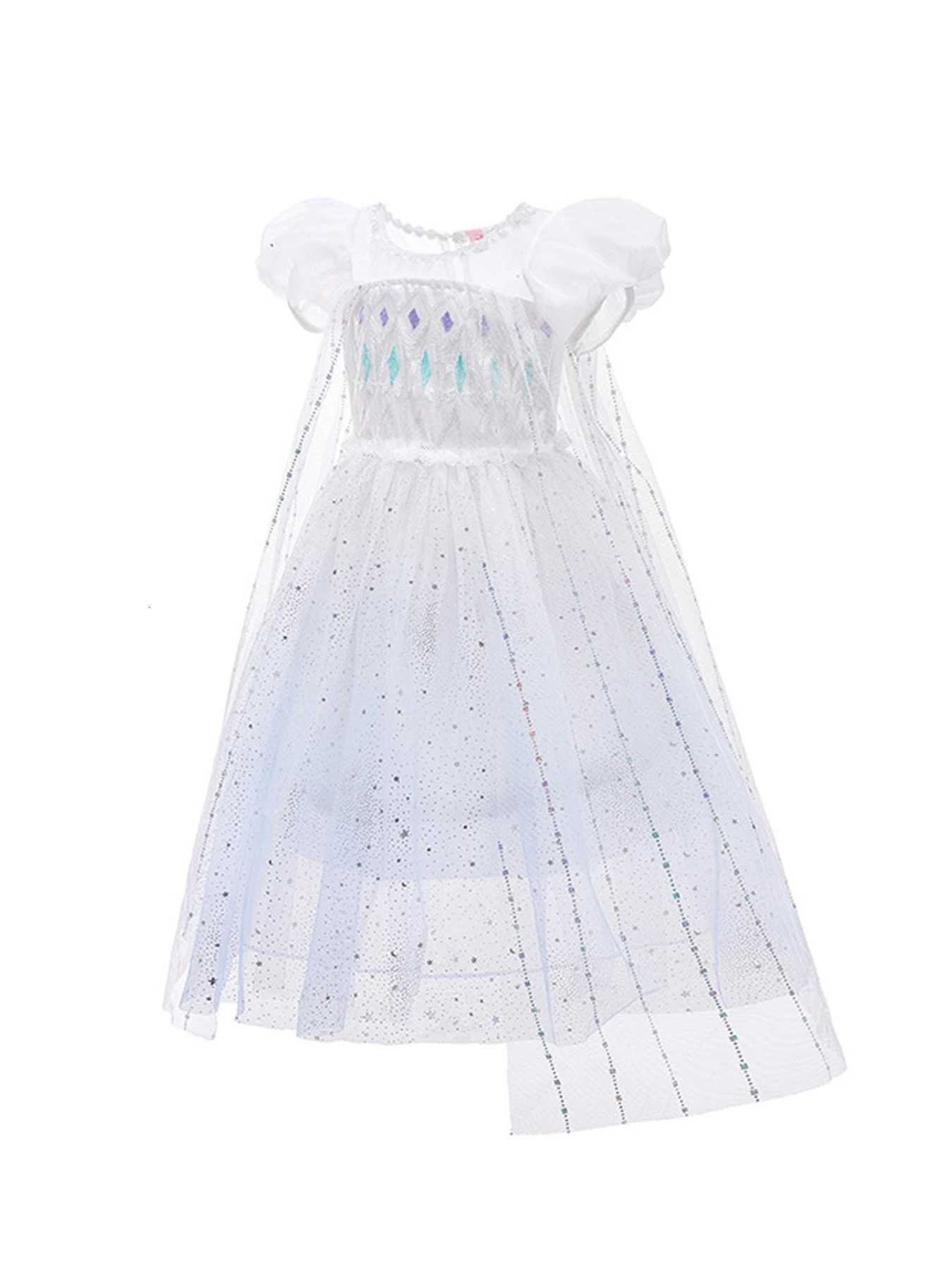 Girls Princess Costume Embroidered Puff Sleeve Casual Dress for Party Birthday Dress Up Kids Clothes Z250904