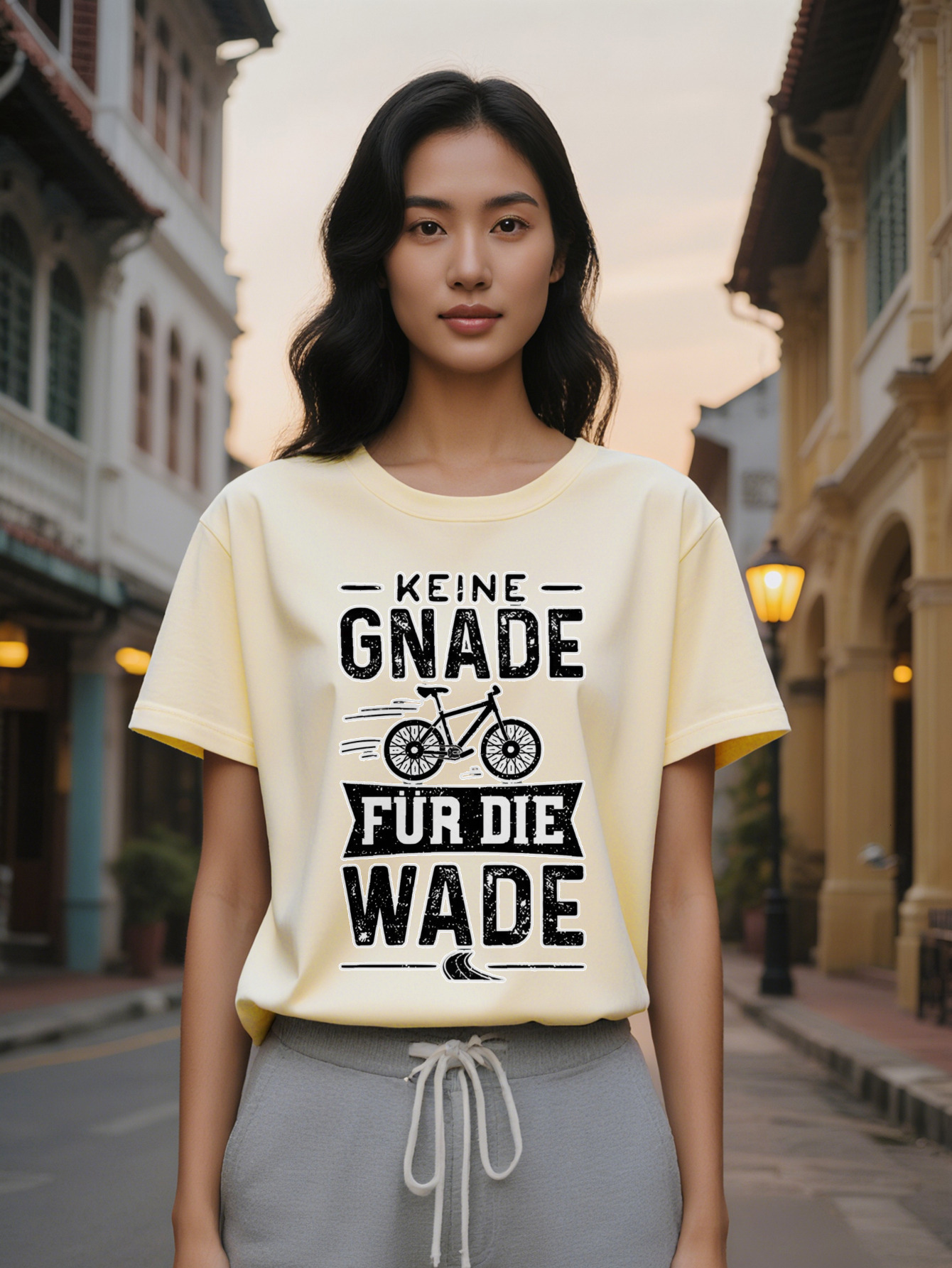 Large XL Graphic T-Shirt Bold Lettering Bicycle Print Black with White Design Round Neck Summer Tee Washable Plus Size