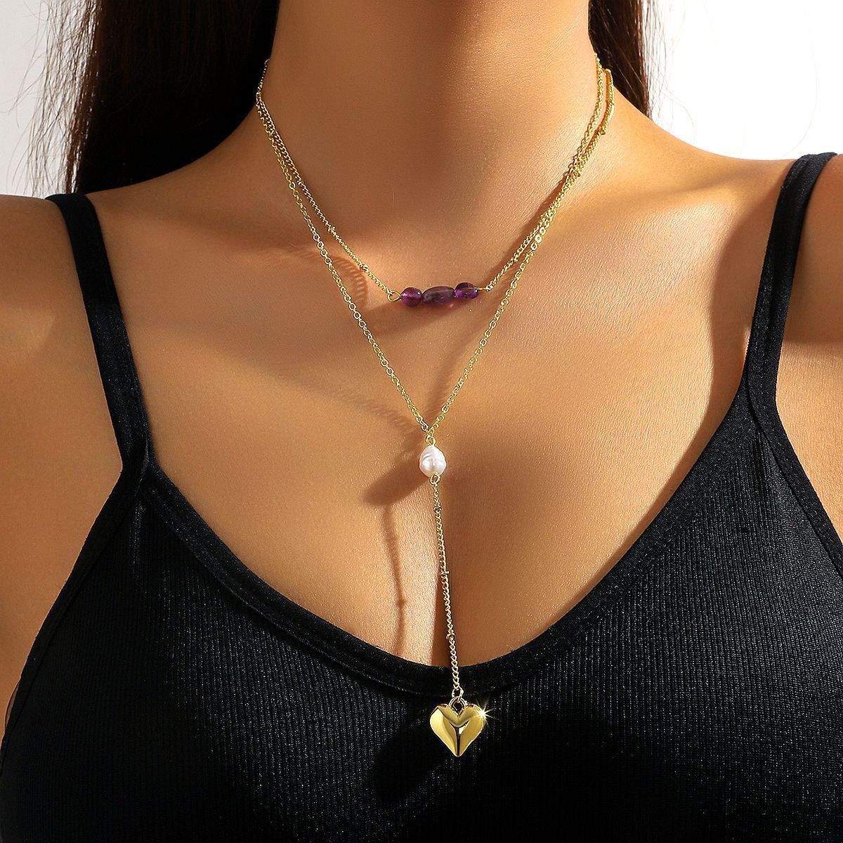 Sweater Chain Extended Bee Pendant Elegant Long Y-shaped Necklace for Women