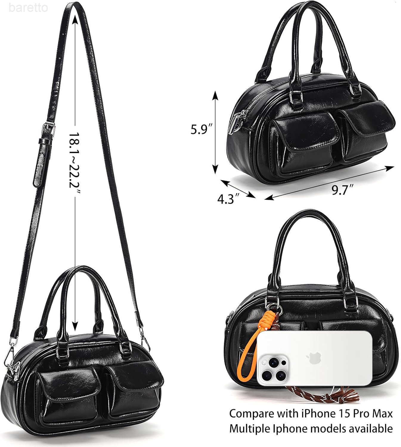 Crossbody Bags for Women Leather Barrel Bags Trendy Ladies Shoulder Bag Top Handle HandBag Satchel Bags for Women M250904