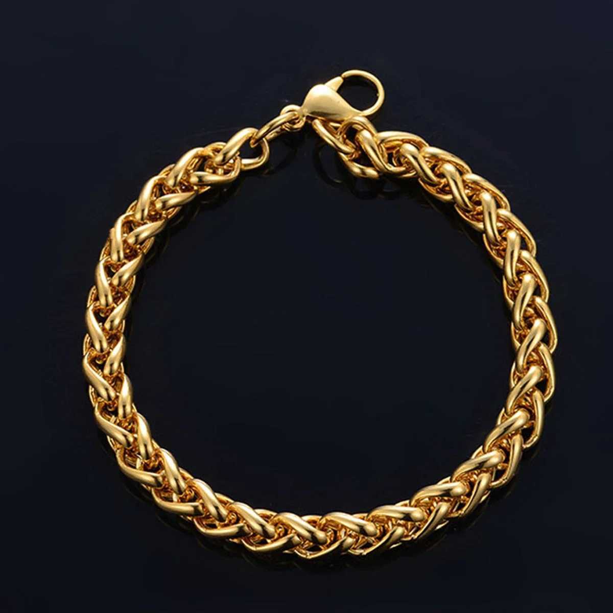 1921cm Classic Cuban Bracelet for Men Jewelry Stainless Steel Silver Link Chain Bracelets Hand Jewelry Anklet Gift Y250904