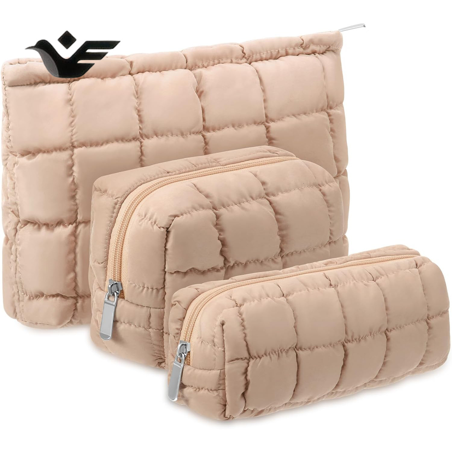 Feiyan Free Shipping New Designer Bag Luxury Shopping Bag Down Filled Cotton Cosmetic Bag Solid Color Clutch Bag Large Capacity Portable Storage Bag