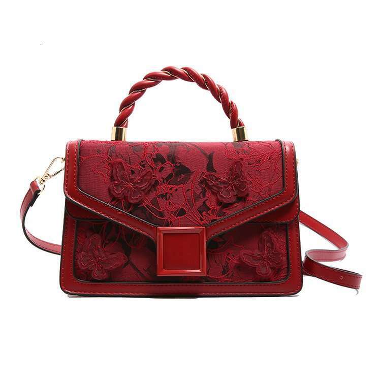 DHEssentials 2025 Butterfly Embroidered Square Bag Minimalist Luxury Shoulder Purse