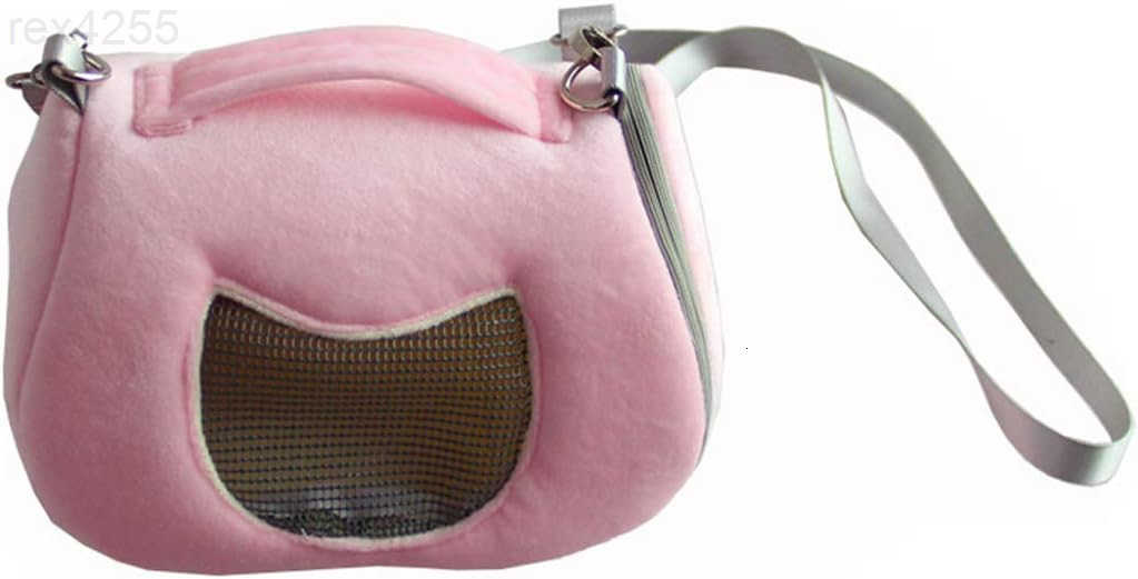 Carrier Bag Portable Outdoor Travel Handbag with Adjustable Single Shoulder Strap for Hamster Small Pets GreyW250904