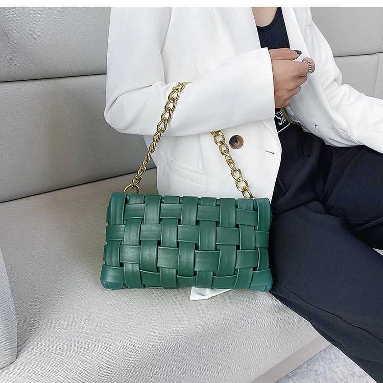 Weave Womens Clutches chain Design Shoulder bags Small PU Leather Crossbody Bags For Women handbag ladies Sling bag Z250903