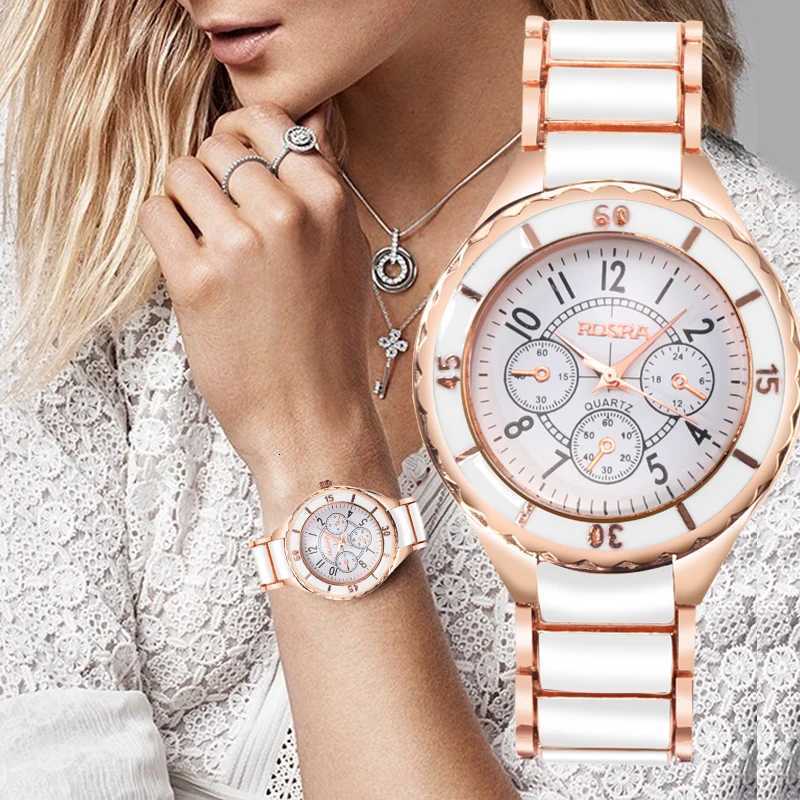 Wen Watches Rose Gold White Quartz Steel Watch Mujer Elegant Design Clock Ladies Wristwatch Bayan Kol Saati Feminino Reloj X250904
