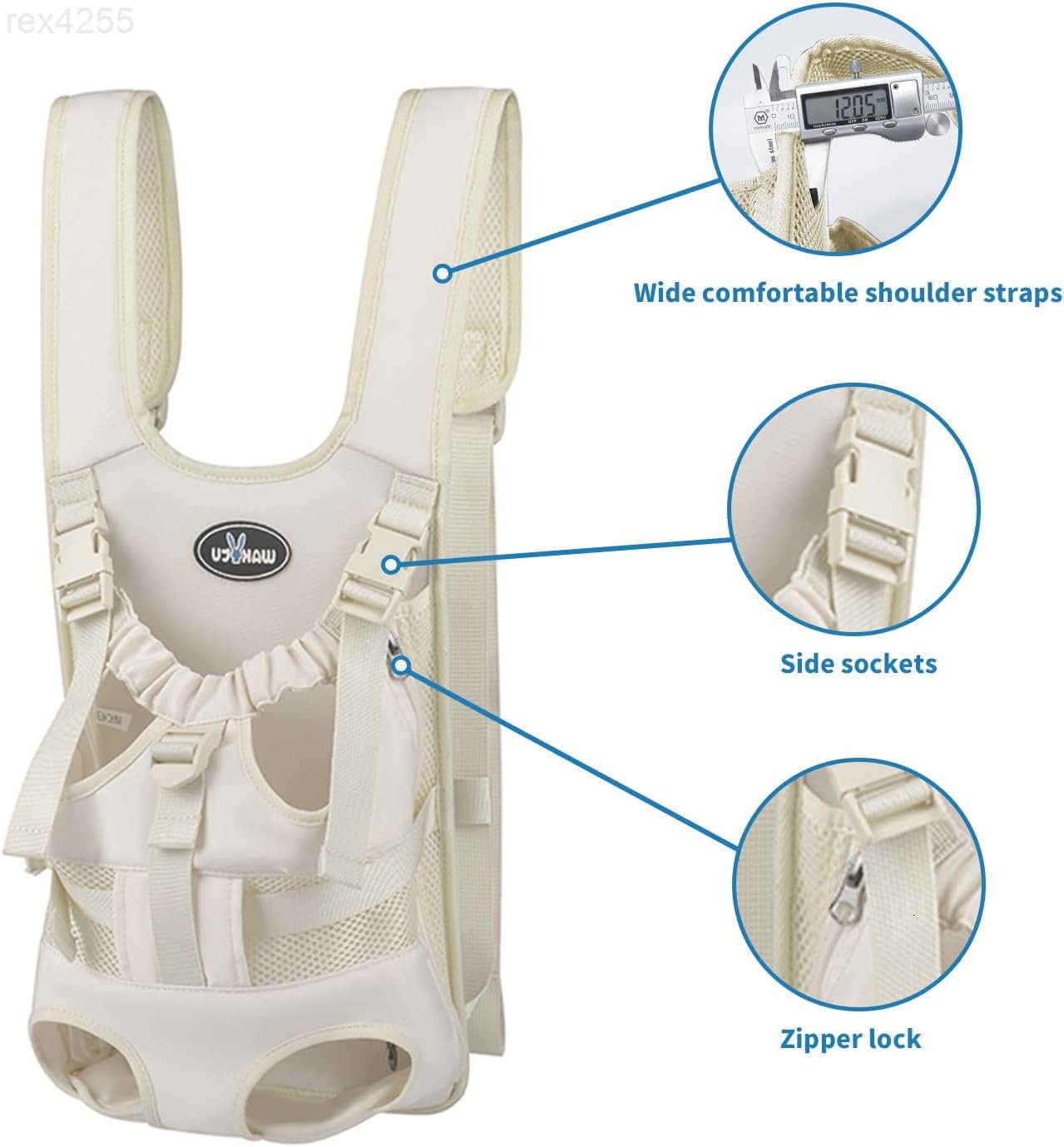 Dog Front Carrier Backpacks for Small Dogs Legs Out Pet Carrier Sling Backpack with Adjustable Padded Ventilated Shoulder Straps EasyFit for Traveling