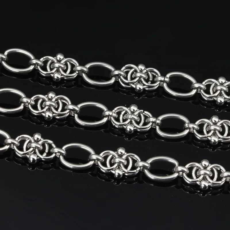 New Hip Hop Design DIY Chain Bracelet for Men Women Heavy Tricycle Thick Kpop Classic 316L Stainless steel StatementInitial W250904