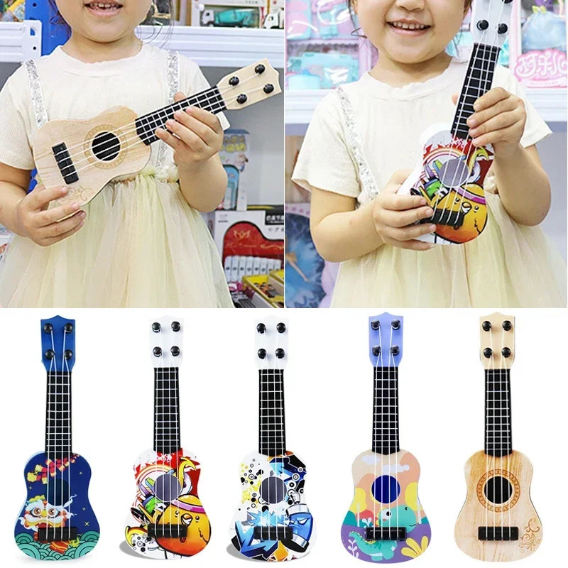 Mini Ukulele Guitar Toy Skill Improving Classical Early Educational Musical Instrument for Boys Girls Children Baby Xmas Gifts 250903