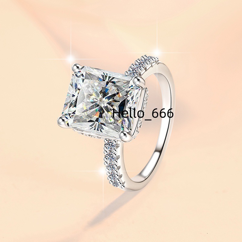 Natuna Good Quality 18K Silver Plated S925 Sterling Silver 3CT VVS1 Moissanite Wedding Rings for Women