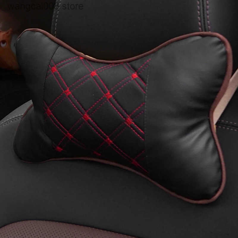 Car Neck Pillows Both Side PU Leather 1Pcs Pack Headrest For Head Pain Comfortable Universal Car Supplies S250904