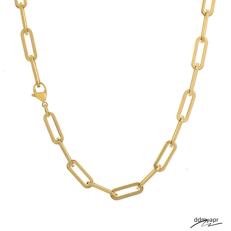 Unisex Chunky Ddmyday Square Link Chain Necklace & Bracelet Stainless Steel Minimalist Jewelry Ddmyday