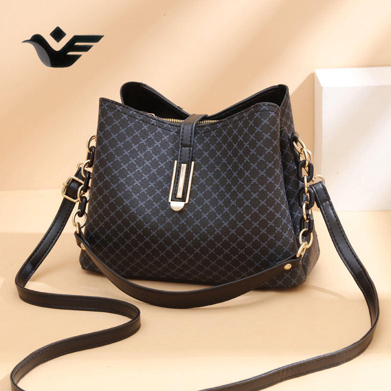 Feiyan Free Shipping New Designer Bag Luxury Shopping Bag Retro Pattern Women's Single Shoulder Handbag Fashionable Large Capacity Bucket Bag