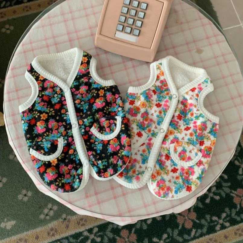 Pet Shredded Vest Winter Dog Apparel Small Dog Bichon Warm Vest Teddy Thin Velvet Open Button Cotton Coat Dog Products W250904