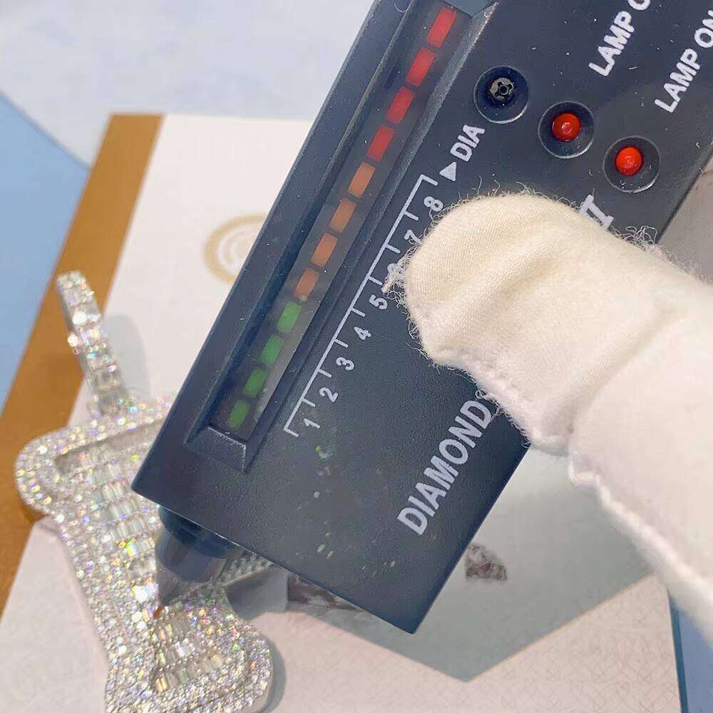 Sterling Sier Fashion Jewelry Necklace Hip Hop Moissanite Letter Pendant Gift