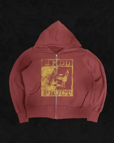 Y2K Streetwear Retro Graphic Hoodie Mens and Womans Hip Hop Letter Print Vintage Oversized SweatshirtCasual Grey Hooded Jacket 250904