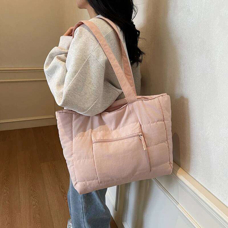 LEFTSIDE Large Capacity Fabric Tote Trendy Shoulder Purses Lady Shopper Shopping Underarm Bag Female Y2k 2025 New Handbagsluxury bag tote bag