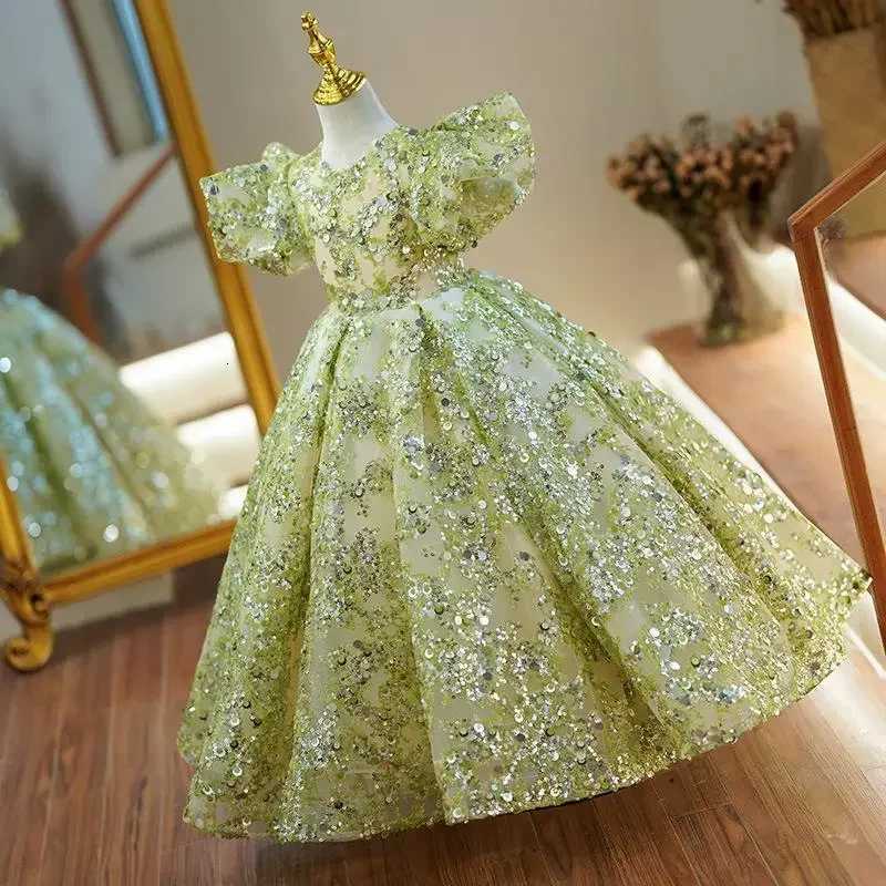 Girls Premium Boutique Formal Gown Elegant Long Dress for Summer Pageants Piano Recitals Stage Performances Z250904