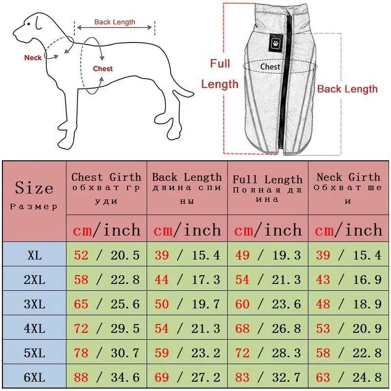 Waterproof Dog Clothes for Large Dogs Winter Warm Big Dog ets Padded Fleece Pet Coat Safety Reflective Design Dog Clothing W250904