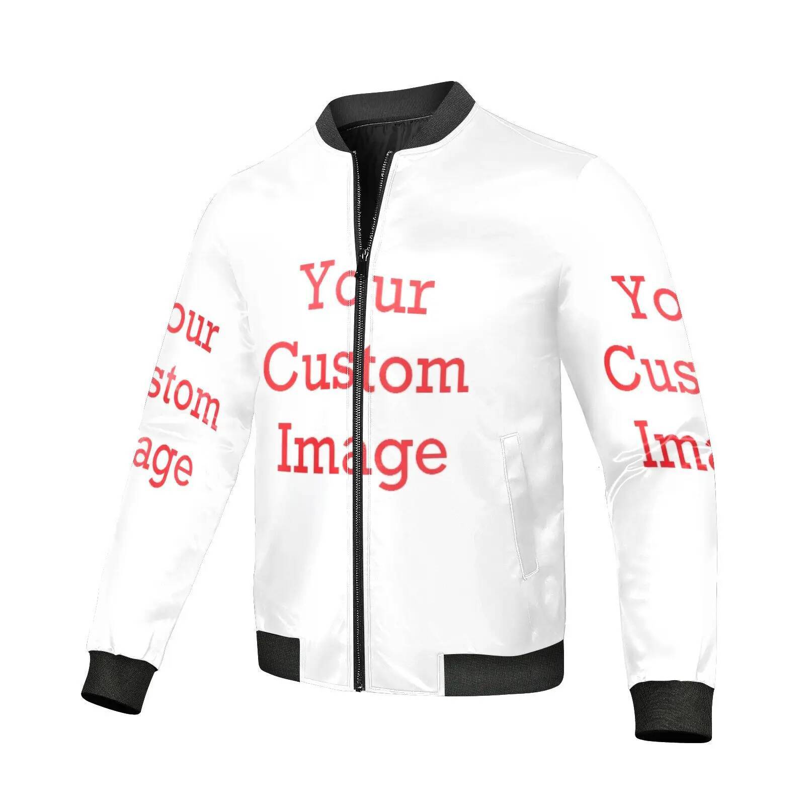 New Men Casual Jackets Spring and autumn Sportswear Customizing images Jacket Mens jackets Male Coat Plus Size S-2XL