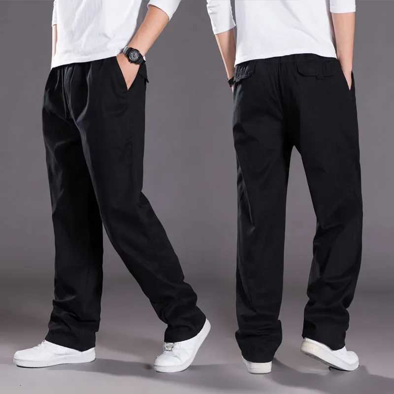 Mens Cargo Pants Spring Cotton Black Work Pants Large Size New Summer Casual Climbing Joggers Sweatpants Man Autumn TrousersXJ250904