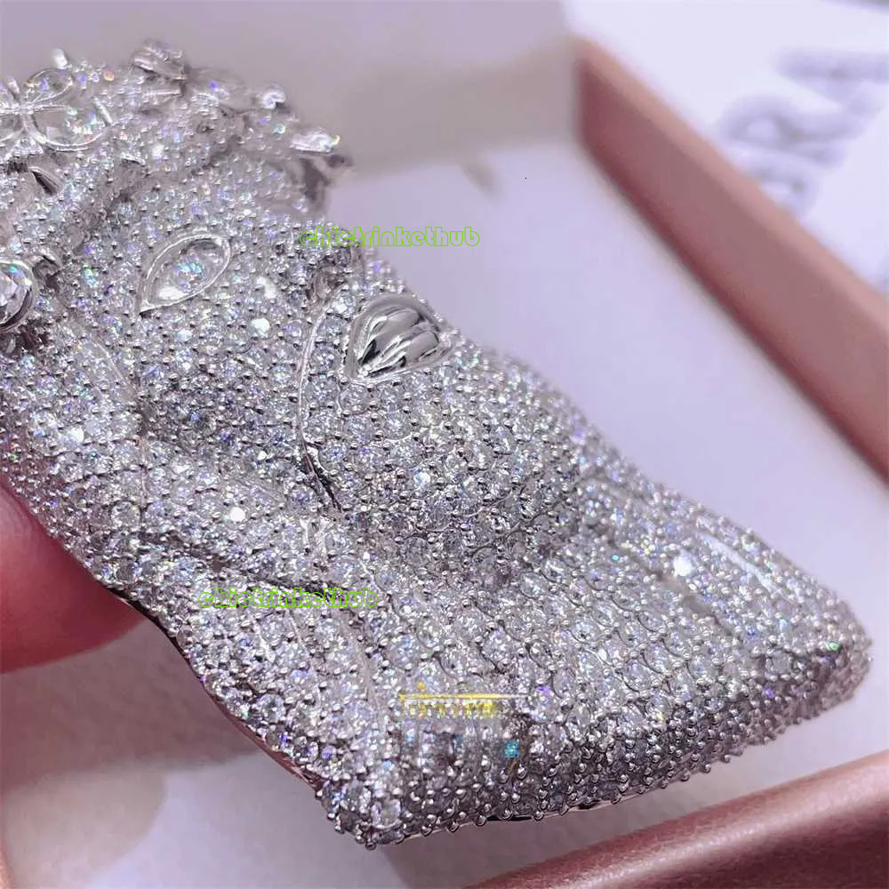 GRA Certificate Baguette Moissanite Jewelry Sier Hip Hop Iced Out Jesus Custom Necklace Pendant AA