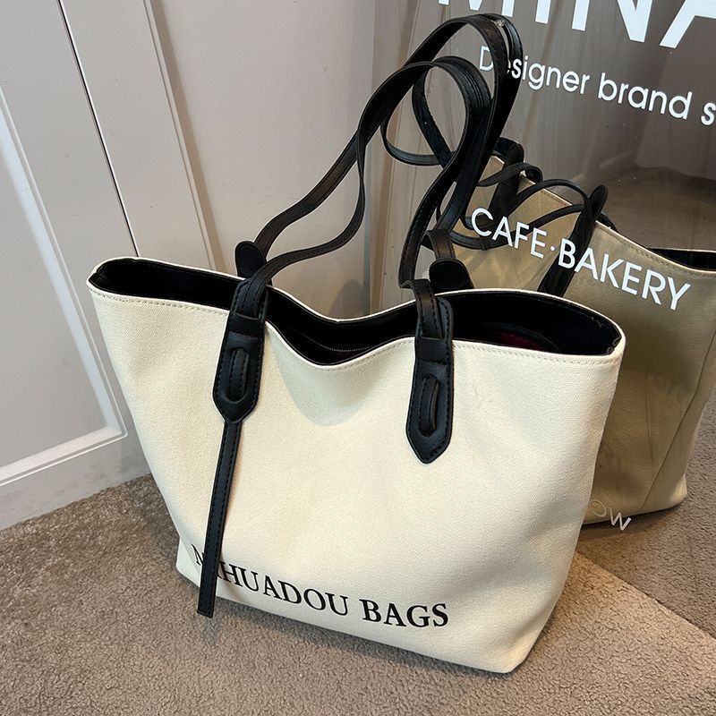 Luxury Bag Designer Free Shipping Canvas Bag For Women Large Capacity New 2024 High-end Fabric Handbag Tote Bag For Commuting